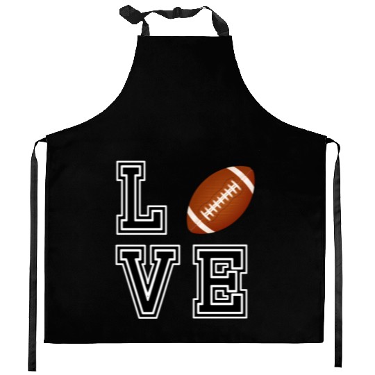 I love football Kitchen Aprons