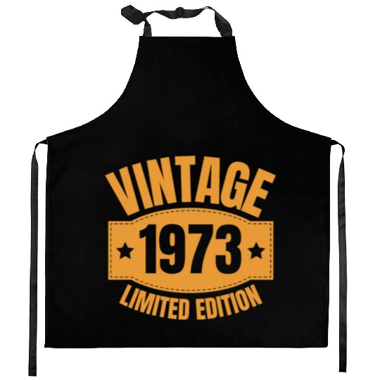 50 Years Vintage 1973 Retro 50th Birthday Kitchen Aprons