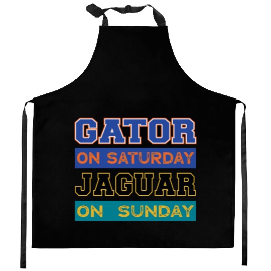 Gator On Saturday Jaguar On Sunday Jacksonville Fo Kitchen Aprons