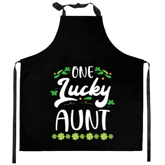One Lucky Aunt Irish Shenanigan St. Patricks Day Kitchen Aprons