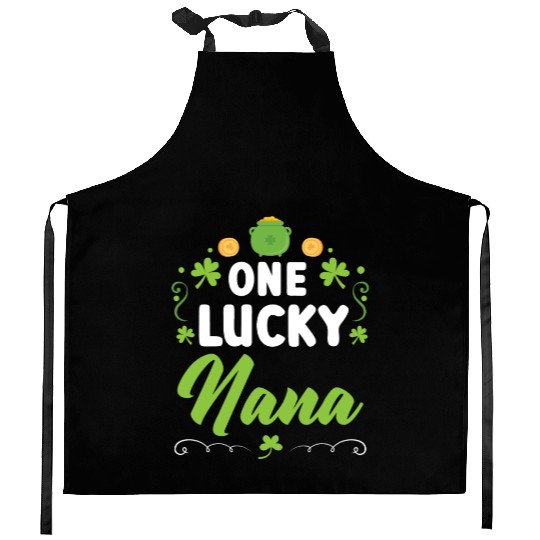 One Lucky Nana Grandma Granny St. Patricks Day Kitchen Aprons
