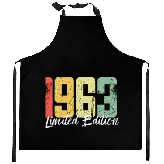 60 Years Vintage 1963 Retro 60th Birthday Kitchen Aprons