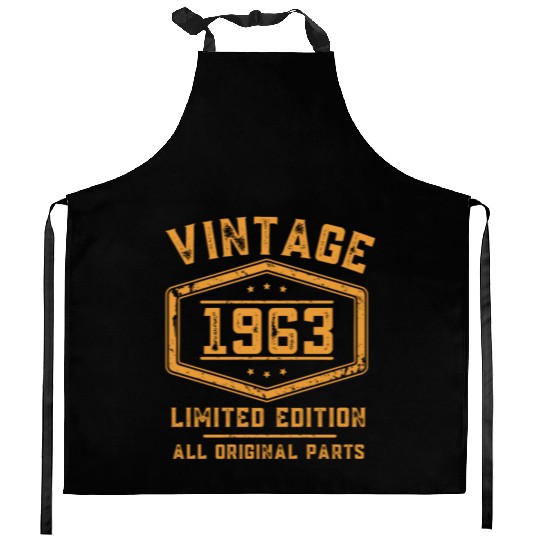 60 Years Vintage 1963 Retro 60th Birthday Kitchen Aprons
