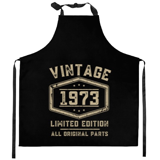 50 Years Vintage 1973 Retro 50th Birthday Kitchen Aprons