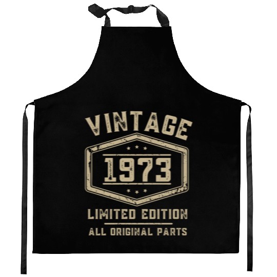 50 Years Vintage 1973 Retro 50th Birthday Kitchen Aprons