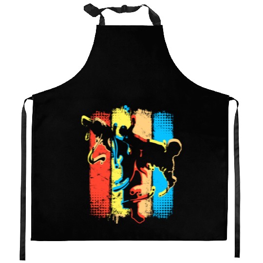 Retro Karate - Kickboxer - Fight Club Martial Arts Kitchen Aprons