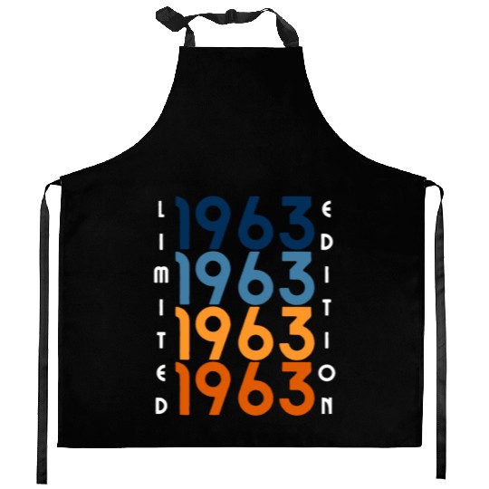 60 Years Vintage 1963 Retro 60th Birthday Kitchen Aprons