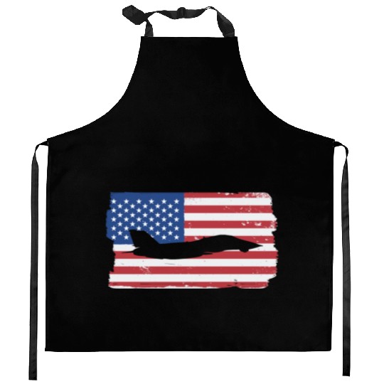F-14 Tomcat Fighter Jet American Flag F14 Tomcat Kitchen Aprons