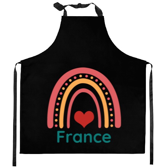 France Vintage Boho Rainbow Kitchen Aprons