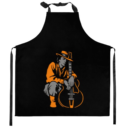Guitar hero Kitchen Aprons