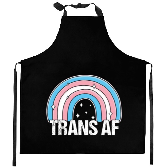 Trans AF Transsexual Transgender Pride Flag Rainbo Kitchen Aprons