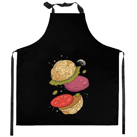 Planets burger vegetables Planets burger vegetable Kitchen Aprons