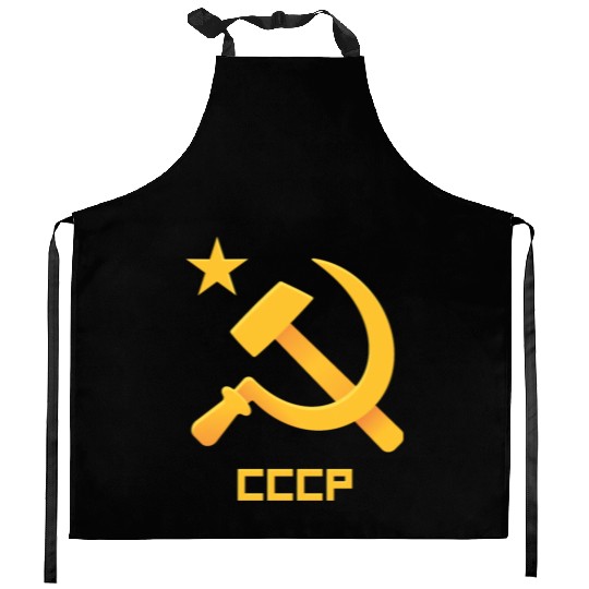 USSR Soviet Union Russia Hammer Sickel USSR Flag C Kitchen Aprons