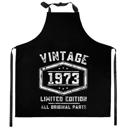 50 Years Vintage 1973 Retro 50th Birthday Kitchen Aprons