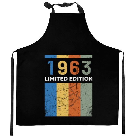 60 Years Vintage 1963 Retro 60th Birthday Kitchen Aprons