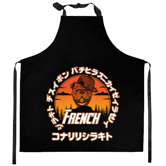 dogs are my favorite people french bulldogs Kitchen Aprons
