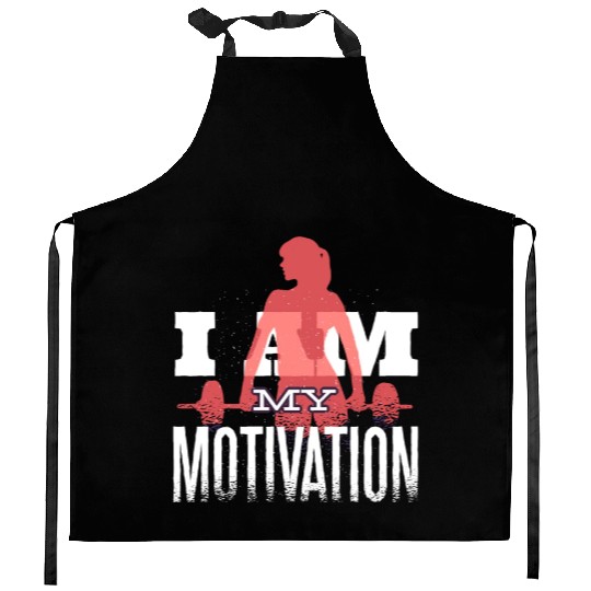 I Am My Fitness Motivation Gym Workout Affirmation Kitchen Aprons