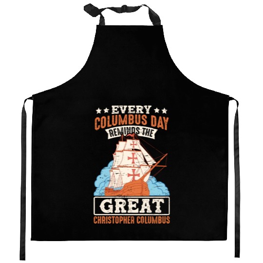 Great Christopher Columbus Day 1942 American Kitchen Aprons