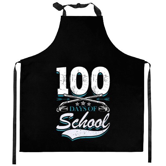 100 Days Of School Ice Hockey Game Sports Kitchen Aprons