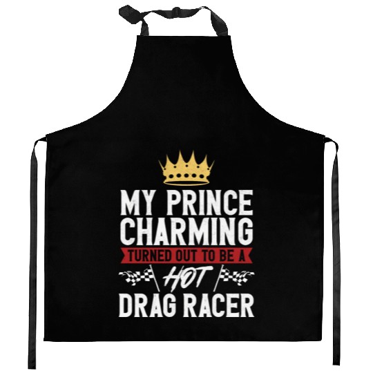 Drag Racing Race Car Girlfriend Kitchen Aprons
