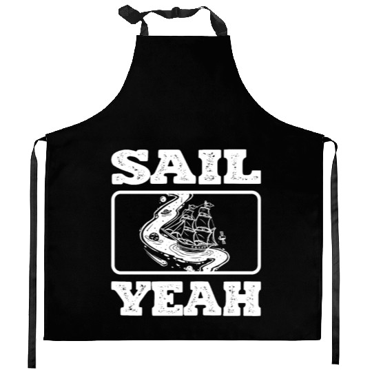 Sail Yeah Ocean Boating Nautical Sailing Sailor Kitchen Aprons