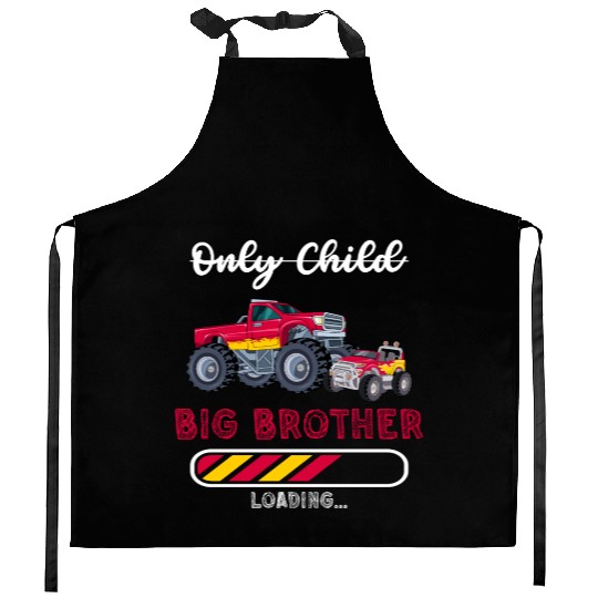 Big brother car monstertruck Kitchen Aprons