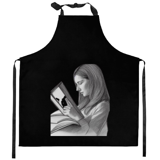 book club ,book lover Kitchen Aprons
