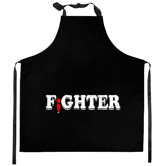 Fight Depression Prevention Mental Awareness Kitchen Aprons
