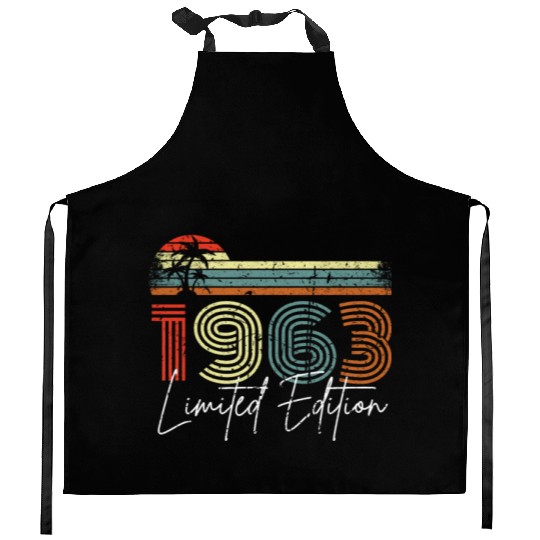 60 Years Vintage 1963 Retro 60th Birthday Kitchen Aprons