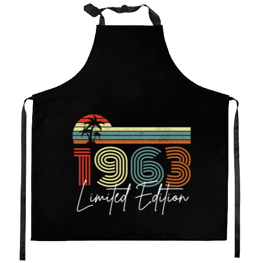 60 Years Vintage 1963 Retro 60th Birthday Kitchen Aprons