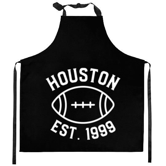 Houston Est. 1999 , Houston Football Fans Kitchen Aprons.
