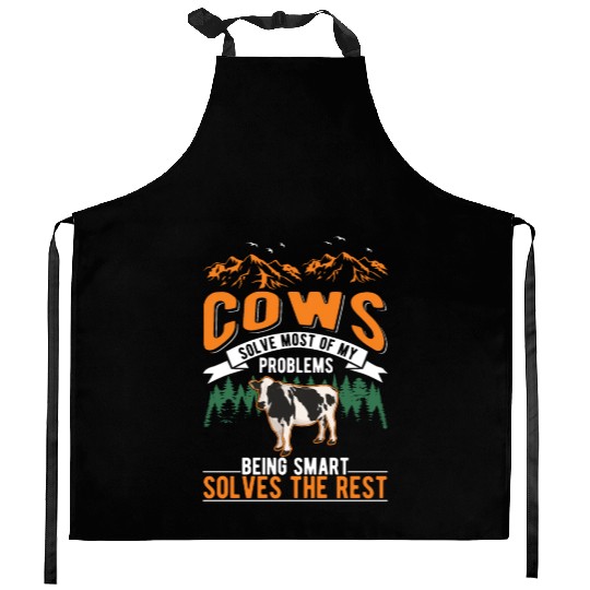 Cow Gift Farmer Cattle Breeder Cows Kitchen Aprons