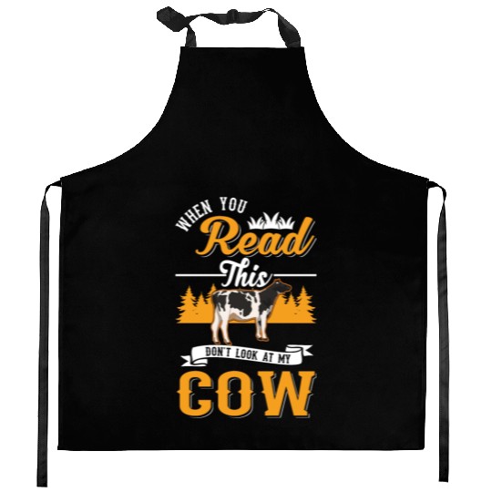 Cow Gift Farmer Cattle Breeder Cows Kitchen Aprons