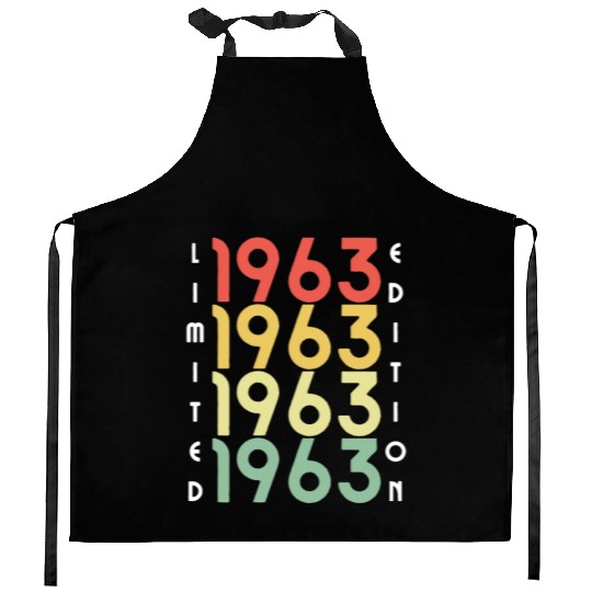 60 Years Vintage 1963 Retro 60th Birthday Kitchen Aprons