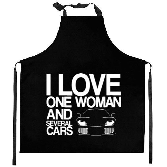 Funny Car Guy Gift - I Love One Woman And Several Kitchen Aprons