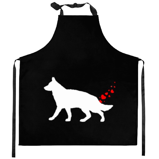 Valentines Day German Shepherd Owner Heart Dog Far Kitchen Aprons