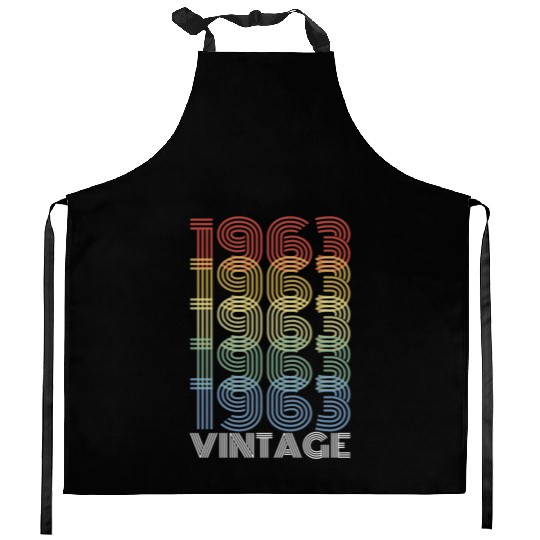 60 Years Vintage 1963 Retro 60th Birthday Kitchen Aprons
