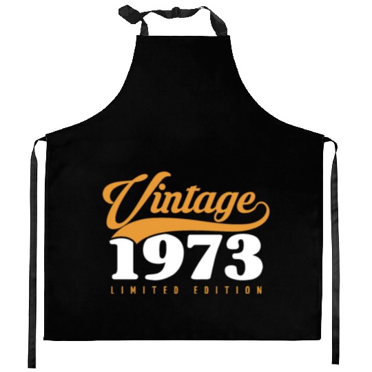 50 Years Vintage 1973 Retro 50th Birthday Kitchen Aprons