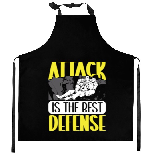 Jiu jitsu attack best defense jujutsu martial arts Kitchen Aprons