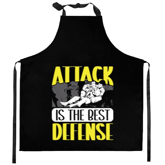 Jiu jitsu attack best defense jujutsu martial arts Kitchen Aprons