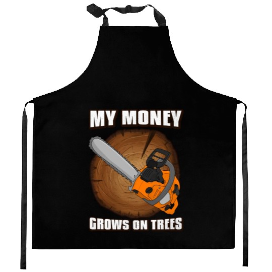chainsaw Lumberjack Kitchen Aprons
