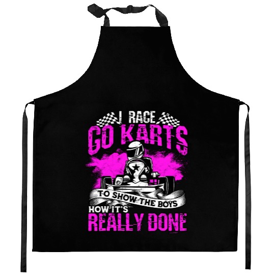 Go Kart Racer Pit Crew Car Racing Karting Kitchen Aprons
