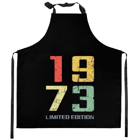50 Years Vintage 1973 Retro 50th Birthday Kitchen Aprons