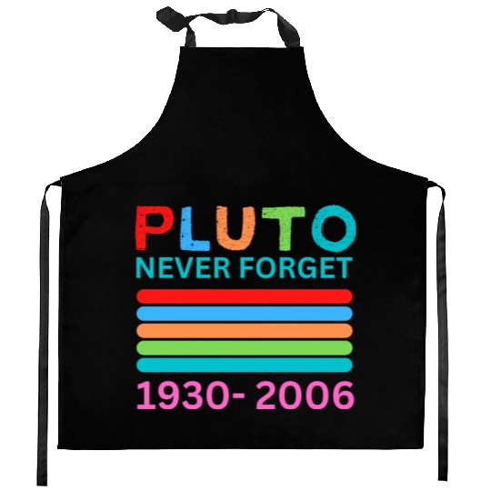 Pluto Never Forget Retro Space Science Pluto Kitchen Aprons