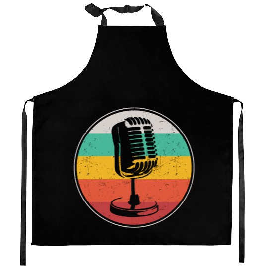 Karaoke Singer Microphone Vocalist Kitchen Aprons