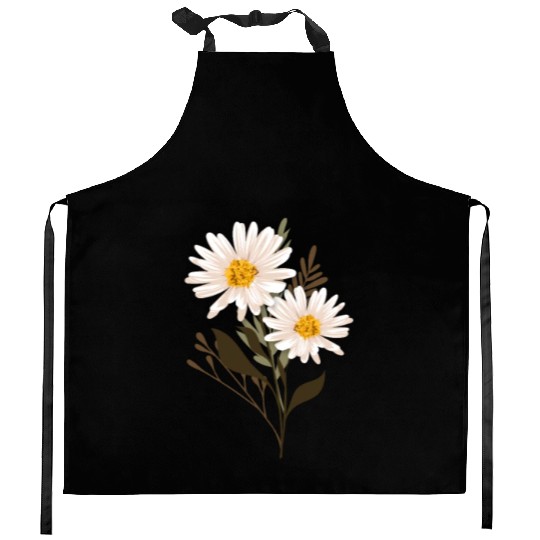 Marguerites Daisy Summer Daisies Flower Garden Kitchen Aprons