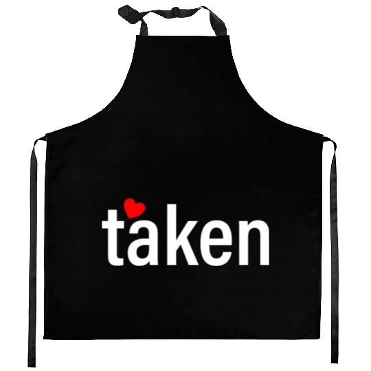 Taken Valentines Day Heart Boyfriend Men Kitchen Aprons