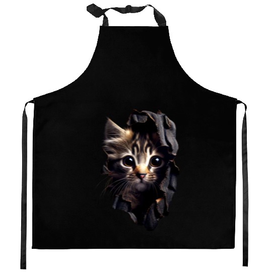 Cat Art Design Cute Cat Mom Meow Paws I Love Cats Kitchen Aprons