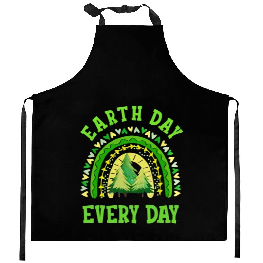 Pine Tree Green Earth Day Shamrock St Patrick Day Kitchen Aprons