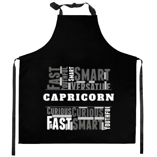 Capricorn Zodiac Star Sign Word Cloud Square Monoc Kitchen Aprons